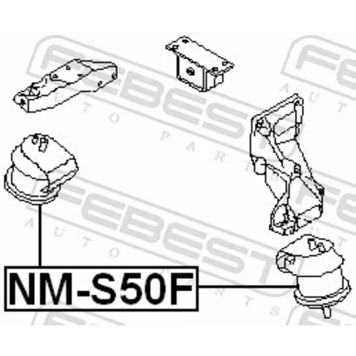 Uloženie motora NM-S50F /FEBEST/ - obr. 1