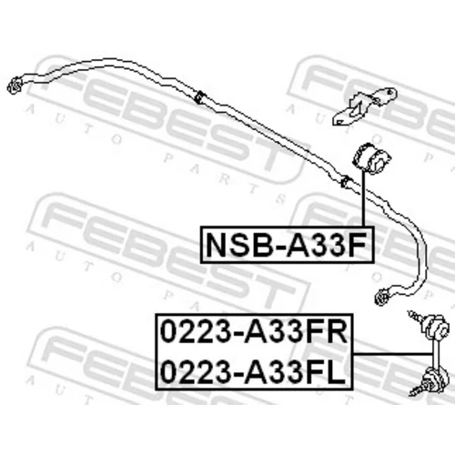 Uloženie priečneho stabilizátora NSB-A33F /FEBEST/ - obr. 1