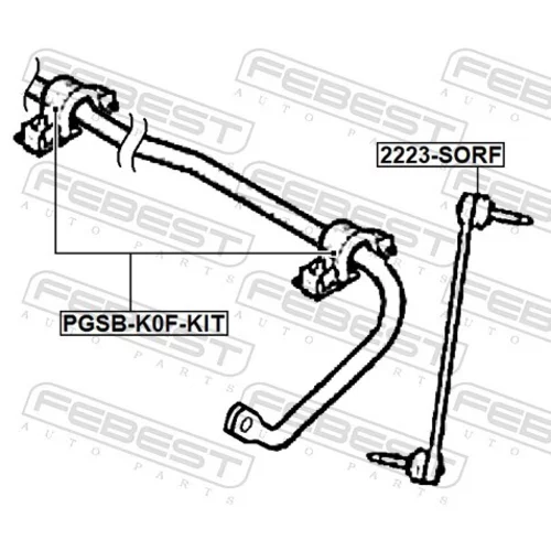 Opravná sada uloženia stabilizátora PGSB-K0F-KIT /FEBEST/ - obr. 1