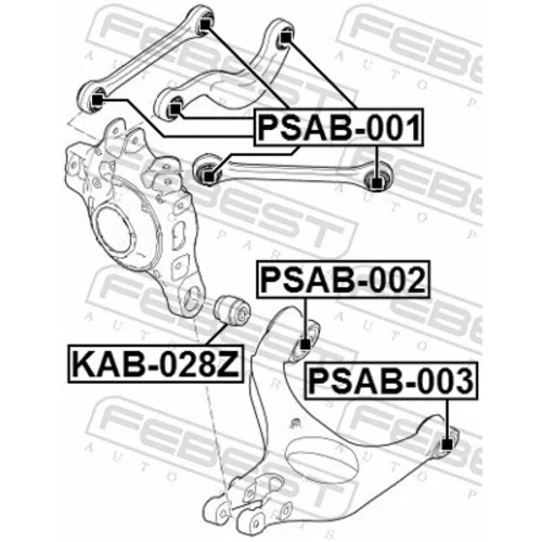 Uloženie riadenia PSAB-002 /FEBEST/ - obr. 1