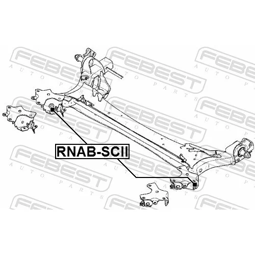 Uloženie tela nápravy RNAB-SCII /FEBEST/ - obr. 1