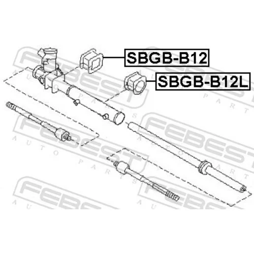 Uloženie prevodovky riadenia SBGB-B12L /FEBEST/ - obr. 1