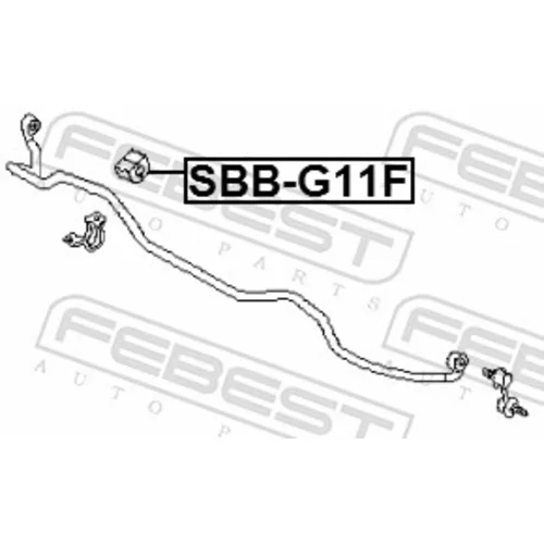 Uloženie priečneho stabilizátora SSB-G11F /FEBEST/ - obr. 1