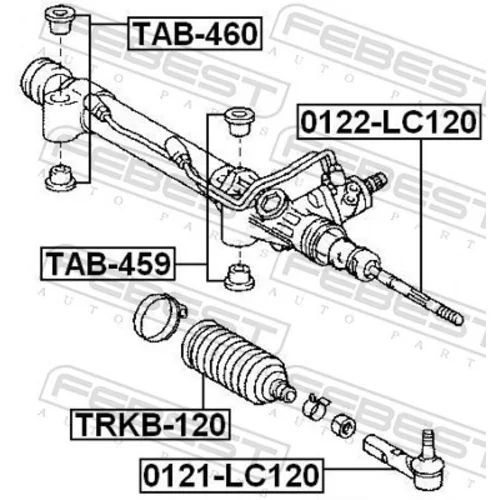 Uloženie prevodovky riadenia TAB-460 /FEBEST/ - obr. 1