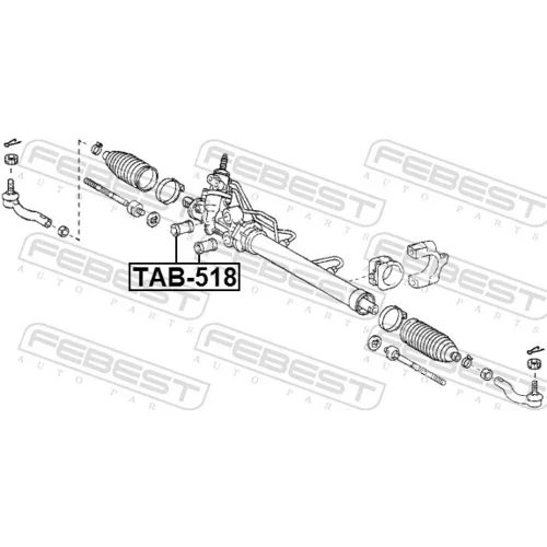Uloženie prevodovky riadenia TAB-518 /FEBEST/ - obr. 1