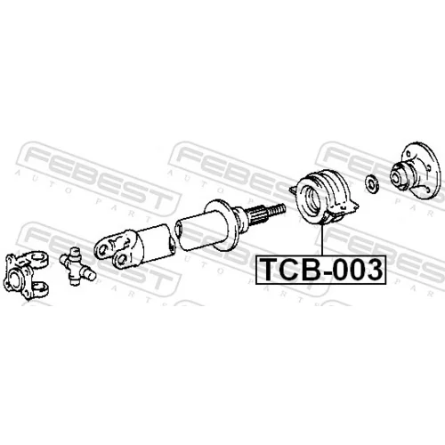 Stredové ložisko kĺbového hriadeľa TCB-003 /FEBEST/ - obr. 1