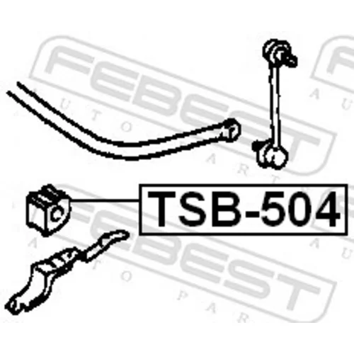 Uloženie priečneho stabilizátora TSB-504 /FEBEST/ - obr. 1