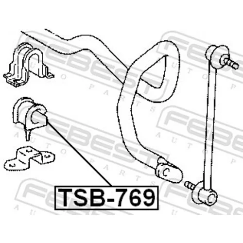 Uloženie priečneho stabilizátora TSB-769 /FEBEST/ - obr. 1
