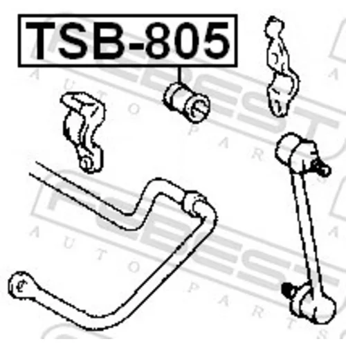 Uloženie priečneho stabilizátora TSB-805 /FEBEST/ - obr. 1
