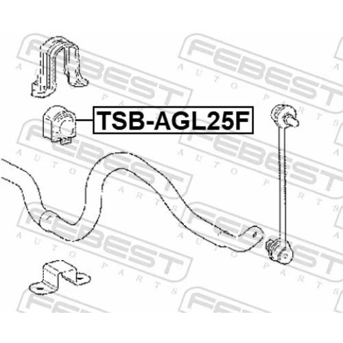Uloženie priečneho stabilizátora TSB-AGL25F /FEBEST/ - obr. 1