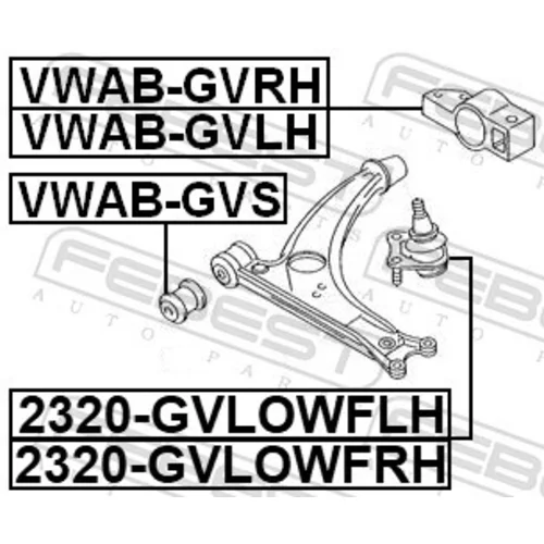 Uloženie ramena zavesenia VWAB-GVLH /FEBEST/ - obr. 1