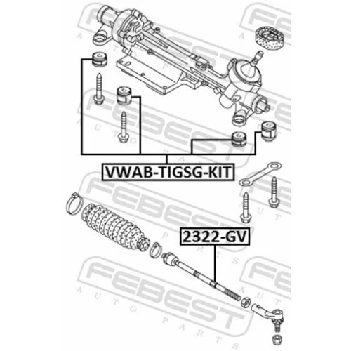 Uloženie prevodovky riadenia VWAB-TIGSG-KIT /FEBEST/ - obr. 1