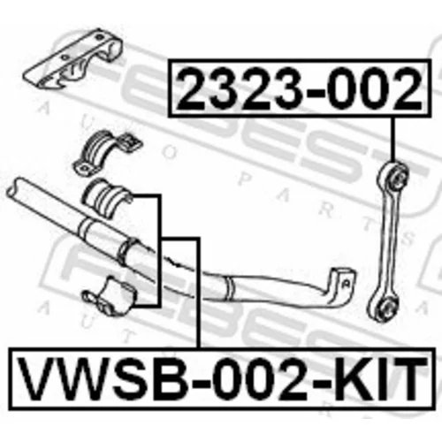 Uloženie priečneho stabilizátora VWSB-002-KIT /FEBEST/ - obr. 1
