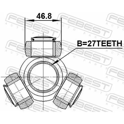 Trojkríž hnacieho hriadeľa 0116-GSV40 /FEBEST/ - obr. 1