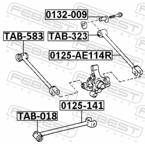 Rameno zavesenia kolies 0125-AE114R /FEBEST/ - obr. 1