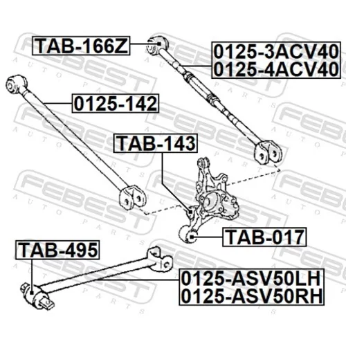 Rameno zavesenia kolies 0125-ASV50RH /FEBEST/ - obr. 1