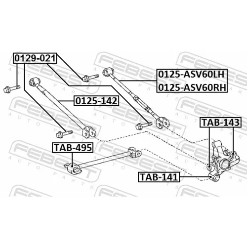 Skrutka pre nastavenie odklonu kolesa 0129-021 /FEBEST/ - obr. 1