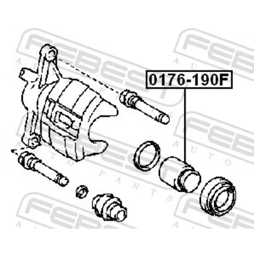 Piest brzdového strmeňa 0176-AE190F /FEBEST/ - obr. 1