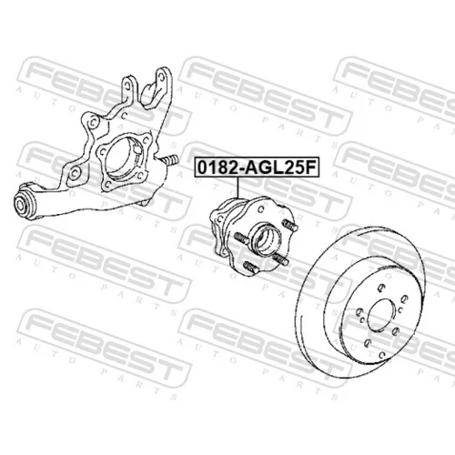 Náboj kolesa 0182-AGL25F /FEBEST/ - obr. 1