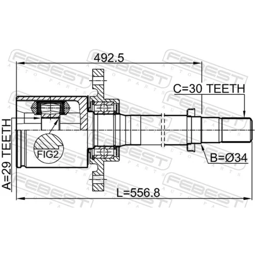 Sada kĺbov hnacieho hriadeľa 0211-T31ATRH /FEBEST/ - obr. 1