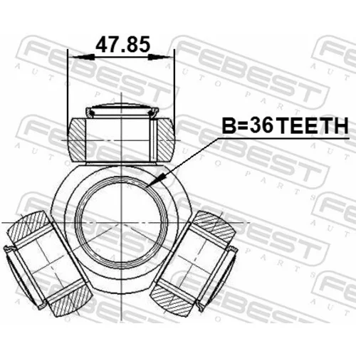 Trojkríž hnacieho hriadeľa 0216-Z50 /FEBEST/ - obr. 1