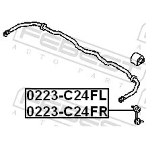 Tyč/Vzpera stabilizátora 0223-C24FR /FEBEST/ - obr. 1