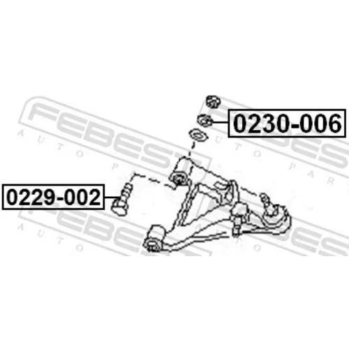 Skrutka pre nastavenie odklonu kolesa 0229-002 /FEBEST/ - obr. 1