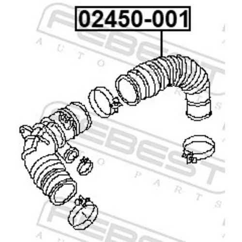 Hadica zásobovania vzduchom 02450-001 /FEBEST/ - obr. 1
