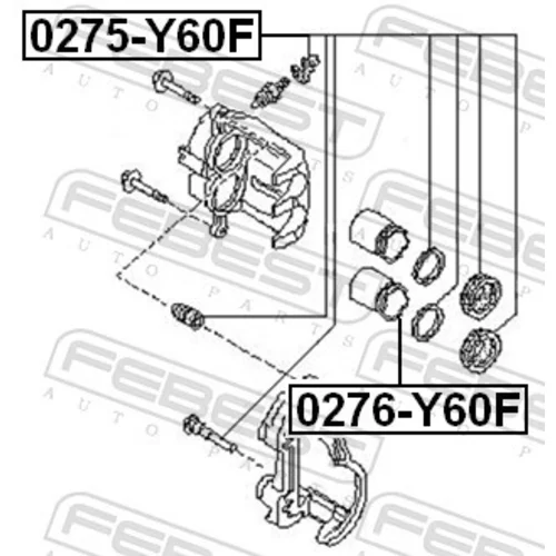 Opravná sada brzdového strmeňa 0275-Y60F /FEBEST/ - obr. 1