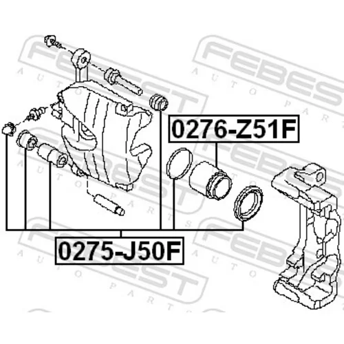Piest brzdového strmeňa 0276-Z51F /FEBEST/ - obr. 1