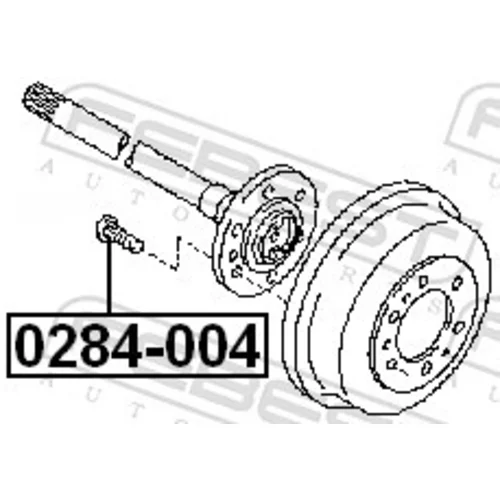 Čap kolesa 0284-004 /FEBEST/ - obr. 1