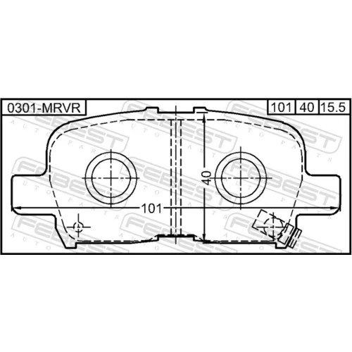 Sada brzdových platničiek kotúčovej brzdy 0301-MRVR /FEBEST/ - obr. 1