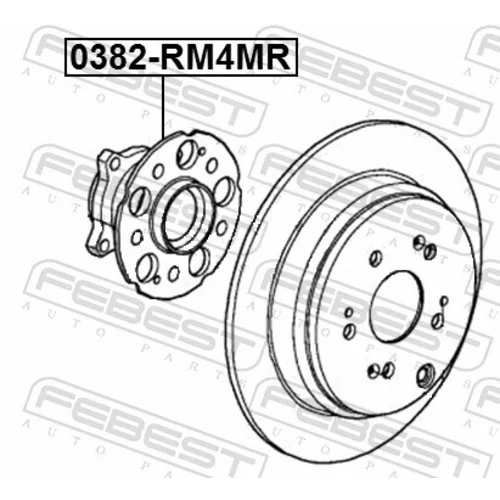 Náboj kolesa 0382-RM4MR /FEBEST/ - obr. 1