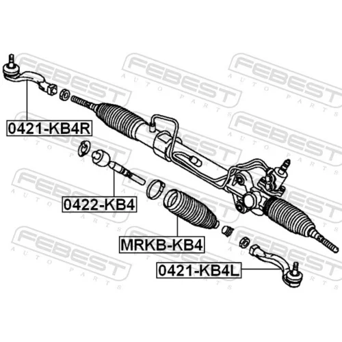 Axiálny čap tiahla riadenia 0422-KB4 /FEBEST/ - obr. 1