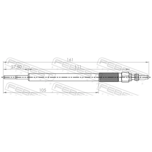 Žeraviaca sviečka 04642-002 /FEBEST/ - obr. 1
