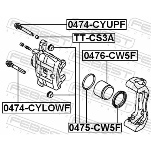 Opravná sada brzdového strmeňa 0475-CW5F /FEBEST/ - obr. 1