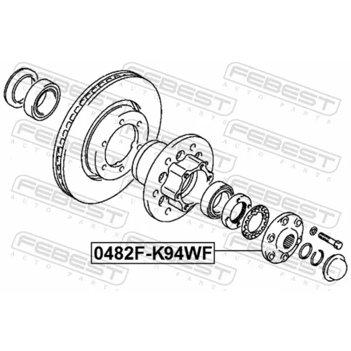 Náboj kolesa 0482F-K94WF /FEBEST/ - obr. 1