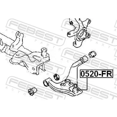 Zvislý/nosný čap 0520-FR /FEBEST/ - obr. 1