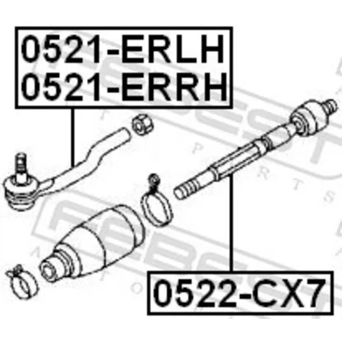 Hlava/čap spojovacej tyče riadenia 0521-ERRH /FEBEST/ - obr. 1