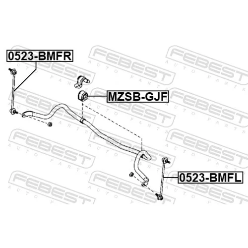 Tyč/Vzpera stabilizátora 0523-BMFR /FEBEST/ - obr. 1