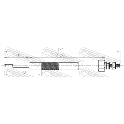 Žeraviaca sviečka 05642-003 /FEBEST/ - obr. 1