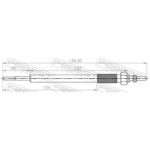 Žeraviaca sviečka 05642-004 /FEBEST/ - obr. 1