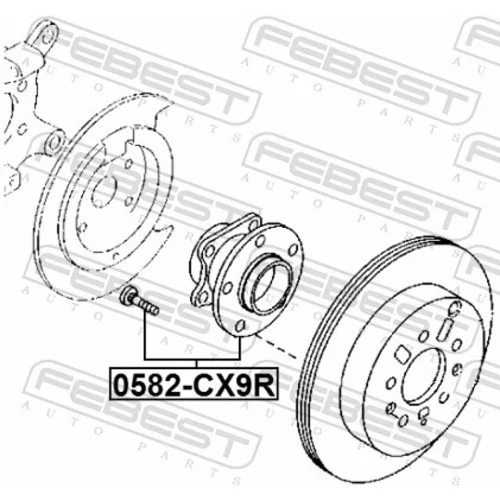 Náboj kolesa 0582-CX9R /FEBEST/ - obr. 1