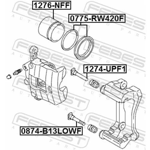 Opravná sada brzdového strmeňa 0775-RW420F /FEBEST/ - obr. 1