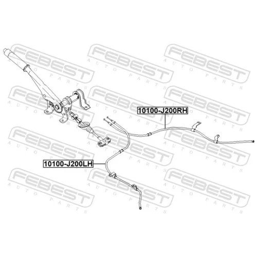 Ťažné lanko parkovacej brzdy 10100-J200LH /FEBEST/ - obr. 1