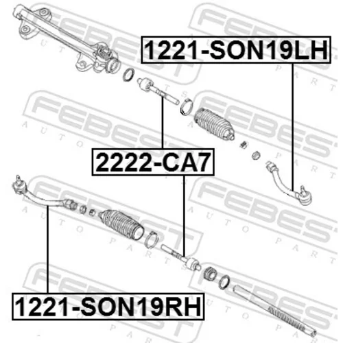 Hlava/čap spojovacej tyče riadenia 1221-SON19LH /FEBEST/ - obr. 1