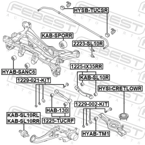 Súprava skrutiek na korekciu odklonu kolesa 1229-002-KIT /FEBEST/ - obr. 1