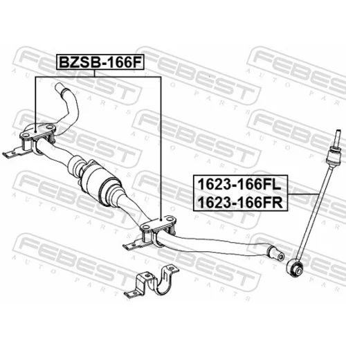 Tyč/Vzpera stabilizátora 1623-166FR /FEBEST/ - obr. 1