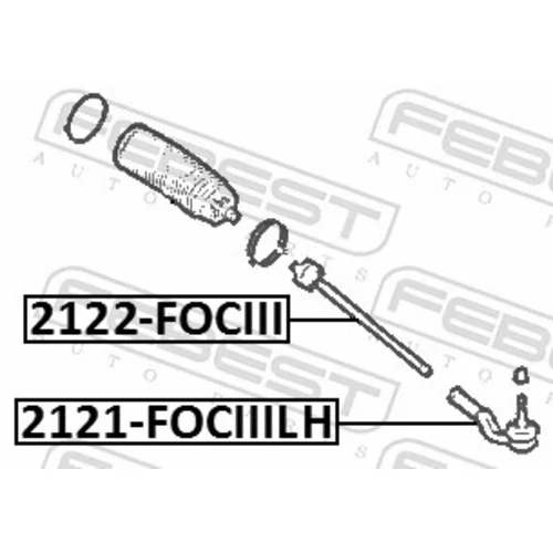 Axiálny čap tiahla riadenia 2122-FOCIII /FEBEST/ - obr. 1