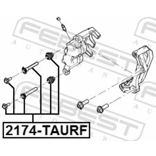 Vodiaci čap brzdového strmeňa 2174-TAURF /FEBEST/ - obr. 1